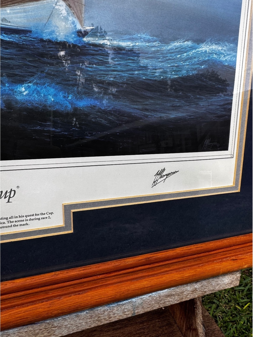 Vintage Yachts Of The America’s Cup Framed Special Edition Sailing Art 30.5x24.5 - Picture 6 of 11